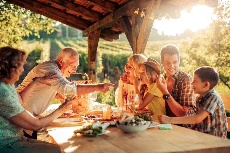 Happy family after hearing loss